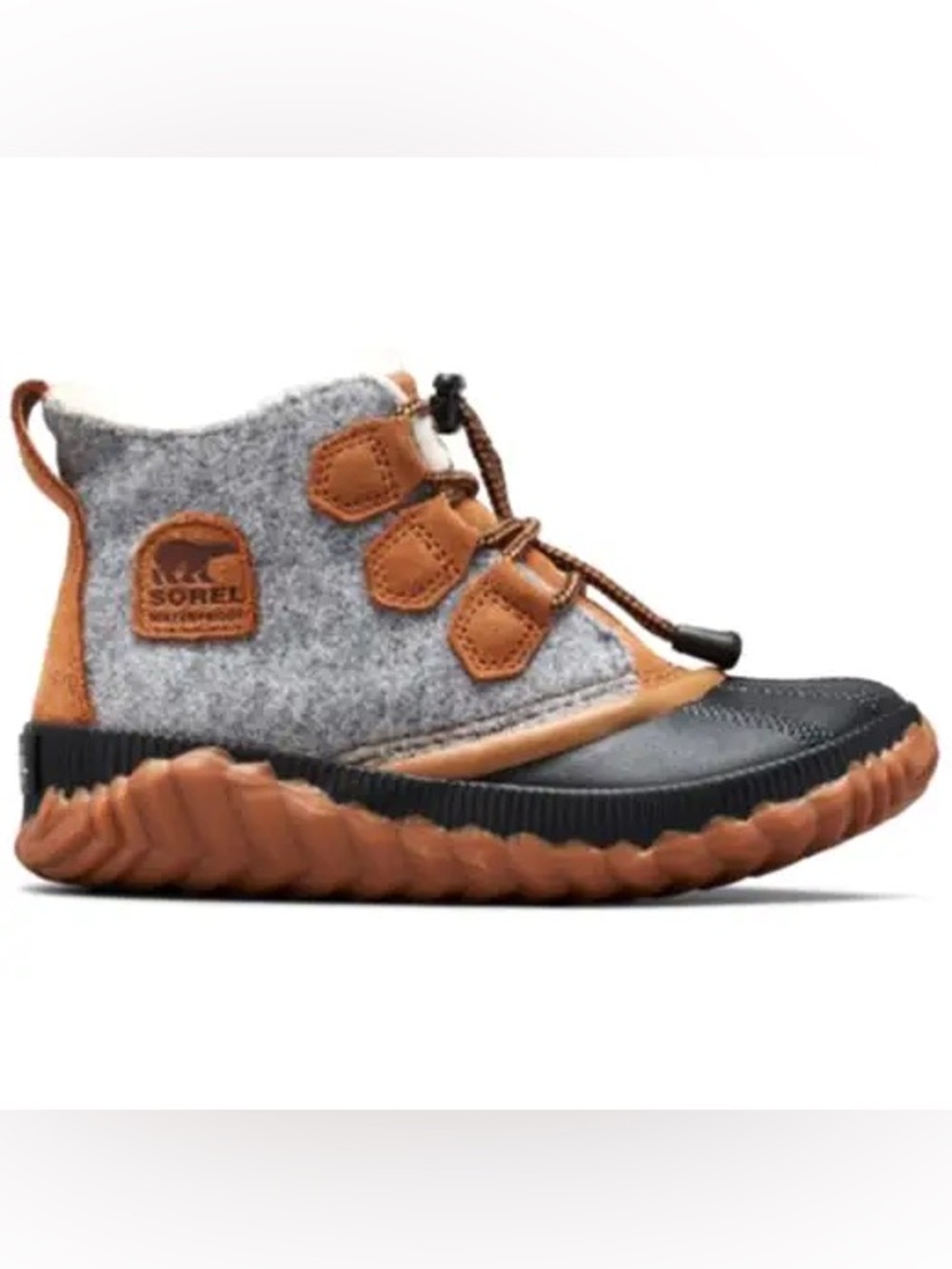 Sorel Big Kids' Out 'N About Plus Shoes - Youth, Quarry, Camel Brown sz 4